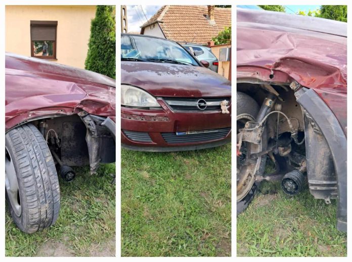 FOTO. Accident provocat de un șofer care a consumat alcool, la Sânnicolau Mare