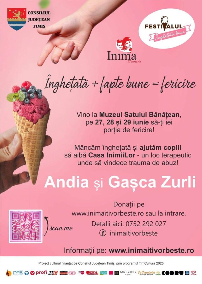 Festivalul Înghețatei Bune, în acest sfârșit de săptămână, la Muzeul Satului Bănățean. Vine Gașca Zurli!