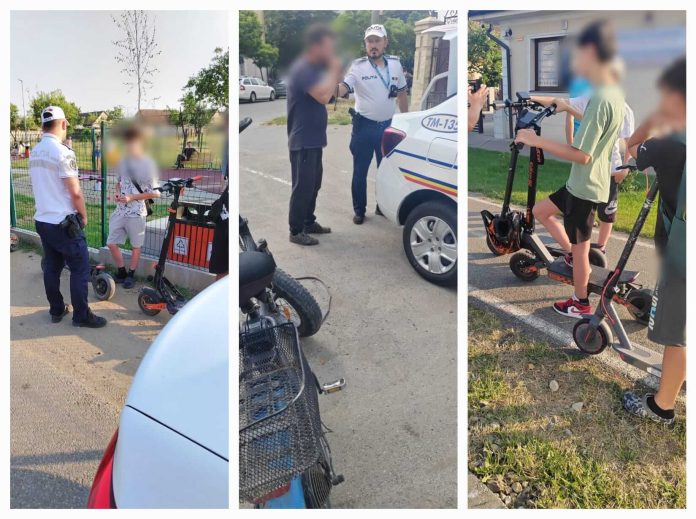 Trotinetiști și bicicliști fără reguli. Alte zeci de amenzi aplicate în Timiș