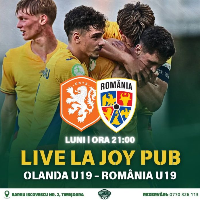 Vino la JOY Pub să susținem împreună România U19 în semifinalele EURO 2025!