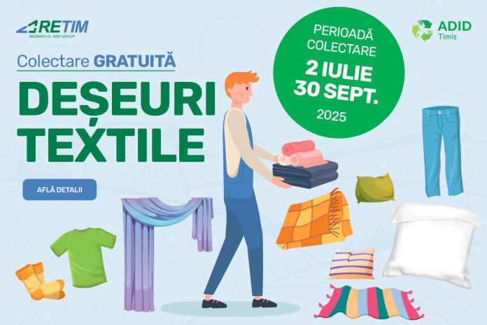 Se colectează gratuit textilele în Timișoara și în județ