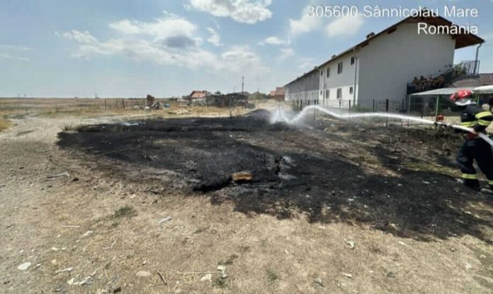 Zeci de hectare arse de incendii de vegetație, în Timiș, în ultimele 24 de ore