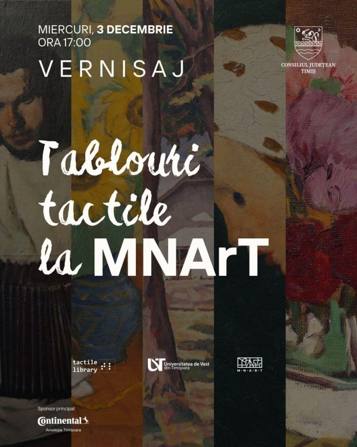 Expoziție de tablouri tactile la Muzeul Național de Artă Timișoara