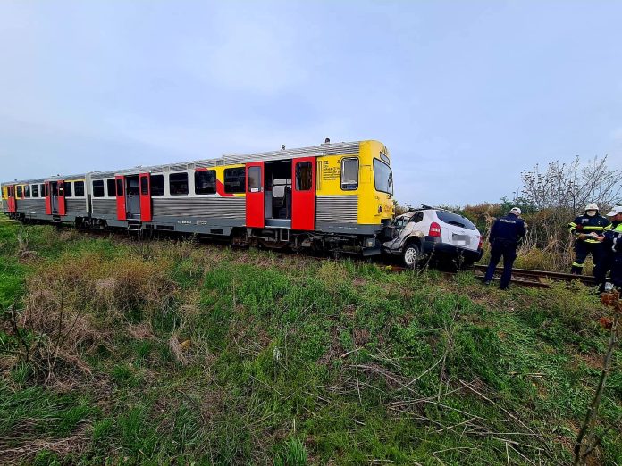 Accident feroviar în Timiș, în a doua zi de Paște. Un bărbat este resuscitat