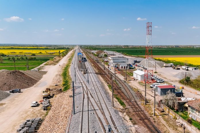 CFR modernizează linia Lugoj – Timișoara Est un nou tronson de 9 km, deschis circulației