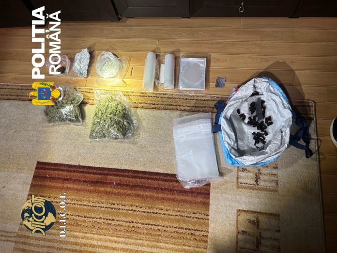 Captură de droguri în vestul țării sute de grame de cocaină și canabis descoperite