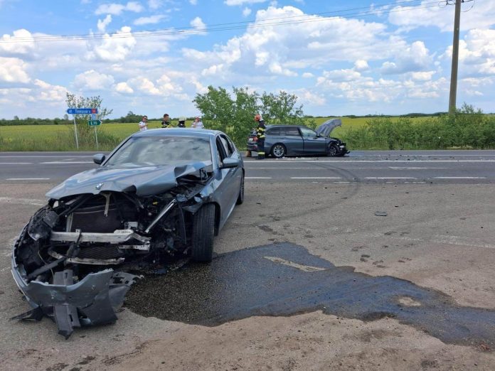 Trei răniți în urma unui accident rutier, duminică, pe un drum național din Timiș
