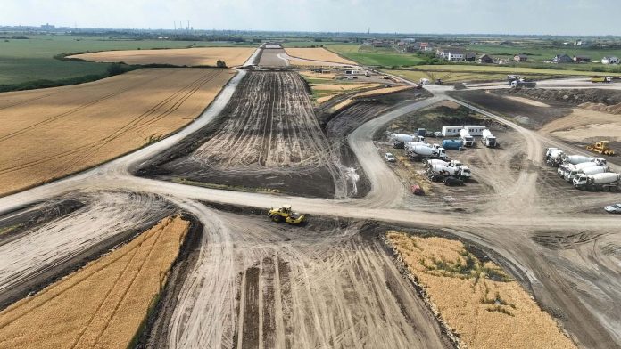 Centura de vest a Timișoarei, o lună de șantier cu progrese vizibile