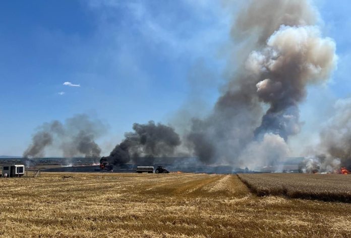Weekend de foc pentru pompierii din Timiș incendii în Lovrin și Sânnicolau Mare, accidente mortale hectare arse de flăcări