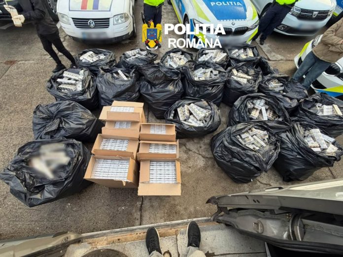 Prins cu duba ticsită de țigări de contrabandă, pe DN6