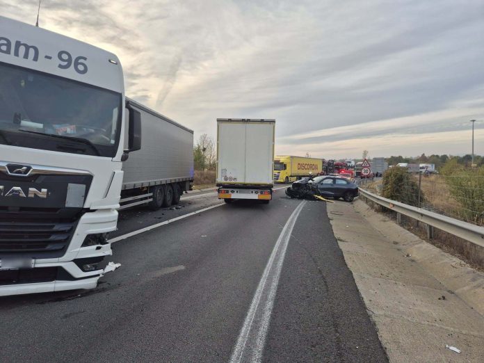 Accident în Timiș, circulație îngreunată pe A6
