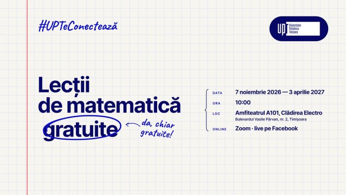 Bacalaureatul la matematică, mai ușor de abordat Universitatea Politehnica Timișoara oferă lecții gratuite pentru liceeni
