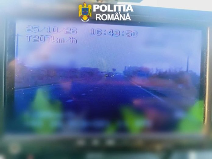 Șofer depistat cu peste 200 kmh între două localități din Timiș