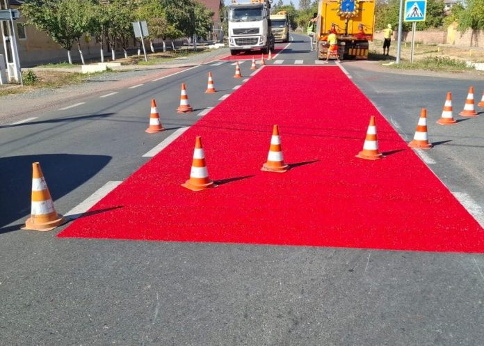Zone antiderapante de pe DN6, refăcute la Biled și Cenad